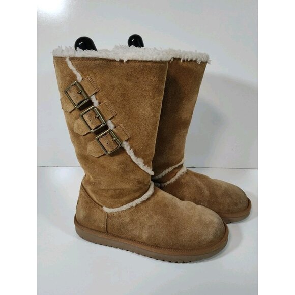 UGG Australia Koolaburra Shara Tall Cinder Tan Boots Women's 8 Winter 1114690 - Picture 1 of 9